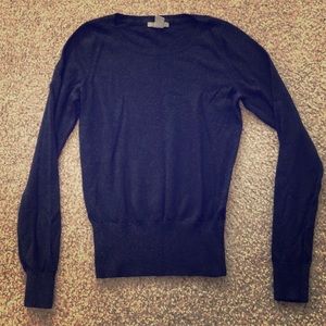H&M midnight blue long sleeved sparkly top
